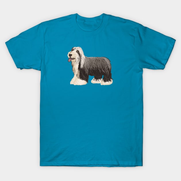 Bearded Collie (Small Design) T-Shirt by Aeriskate